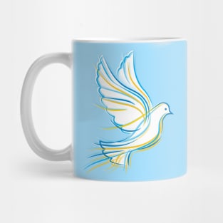 Blue and Yellow Dove Mug